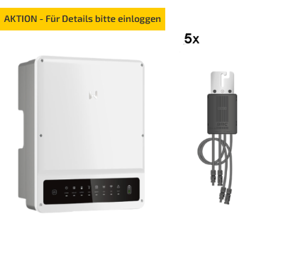 GoodWe + BRC Solar GW5KN-ET PLUS 16A + 5x Power Optimizer M500 570W Dreiphasiger Hybridwechselrichter mit DC-Schalter