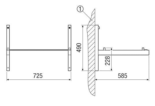 Maico Wandhalter WSK 250 Wandkonsole für WS 250