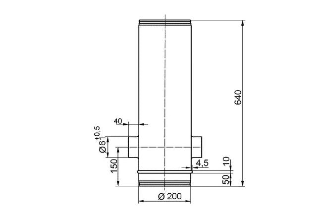 Maico Brandschutzelement BA 200/80-2 mit 2 Stutzen DN80, DN200