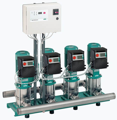 Wilo Mehrpumpenanlage Comfort-Vario COR-4 MVIE 204EM/VR,R2/R2,400V,1.1kW