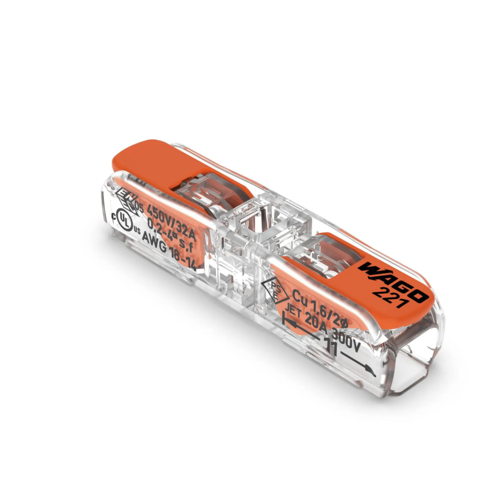 WAGO – Inline connector met hendel 0,2-4mm²