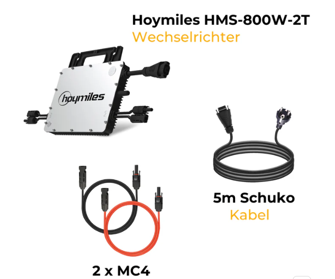 Zubehör-Set (Wechselrichter, Anschlusskabel, MC4-Verlängerung)