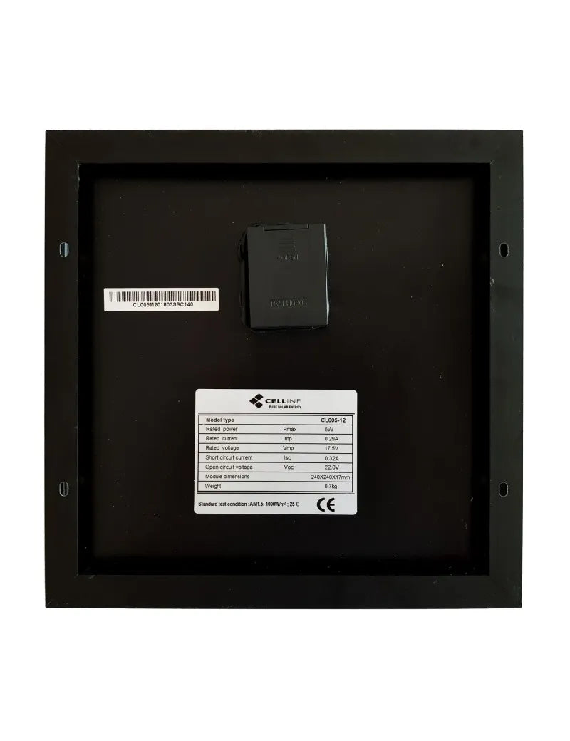 Celline Solarmodul CL005-12MB 5 W Vollschwarz