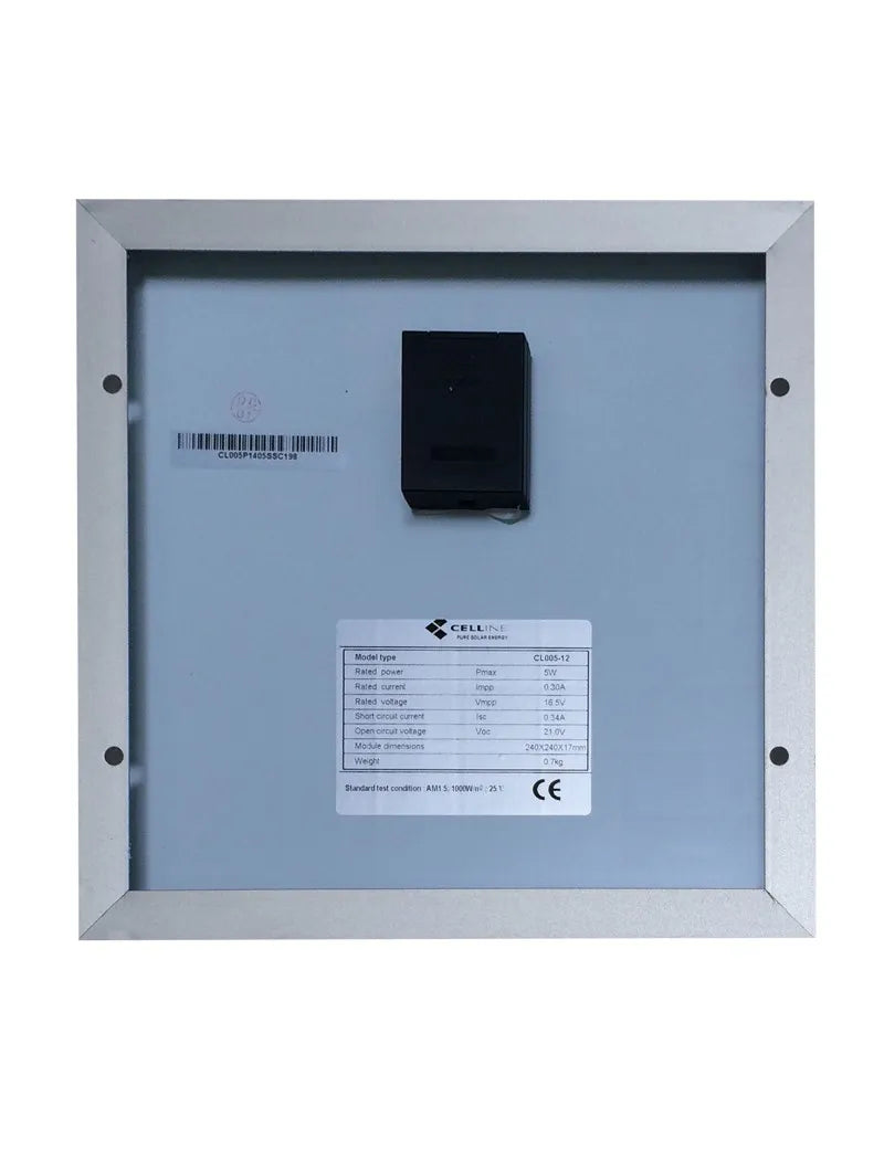 Celline Solarmodul CL005-12P 5 W Silberner Rahmen