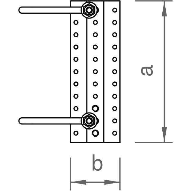 novotegra Doppel-Dachhaken-Set flex 40 M10