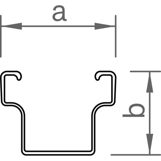 novotegra C-Schiene 38-1,6 5,40m sw