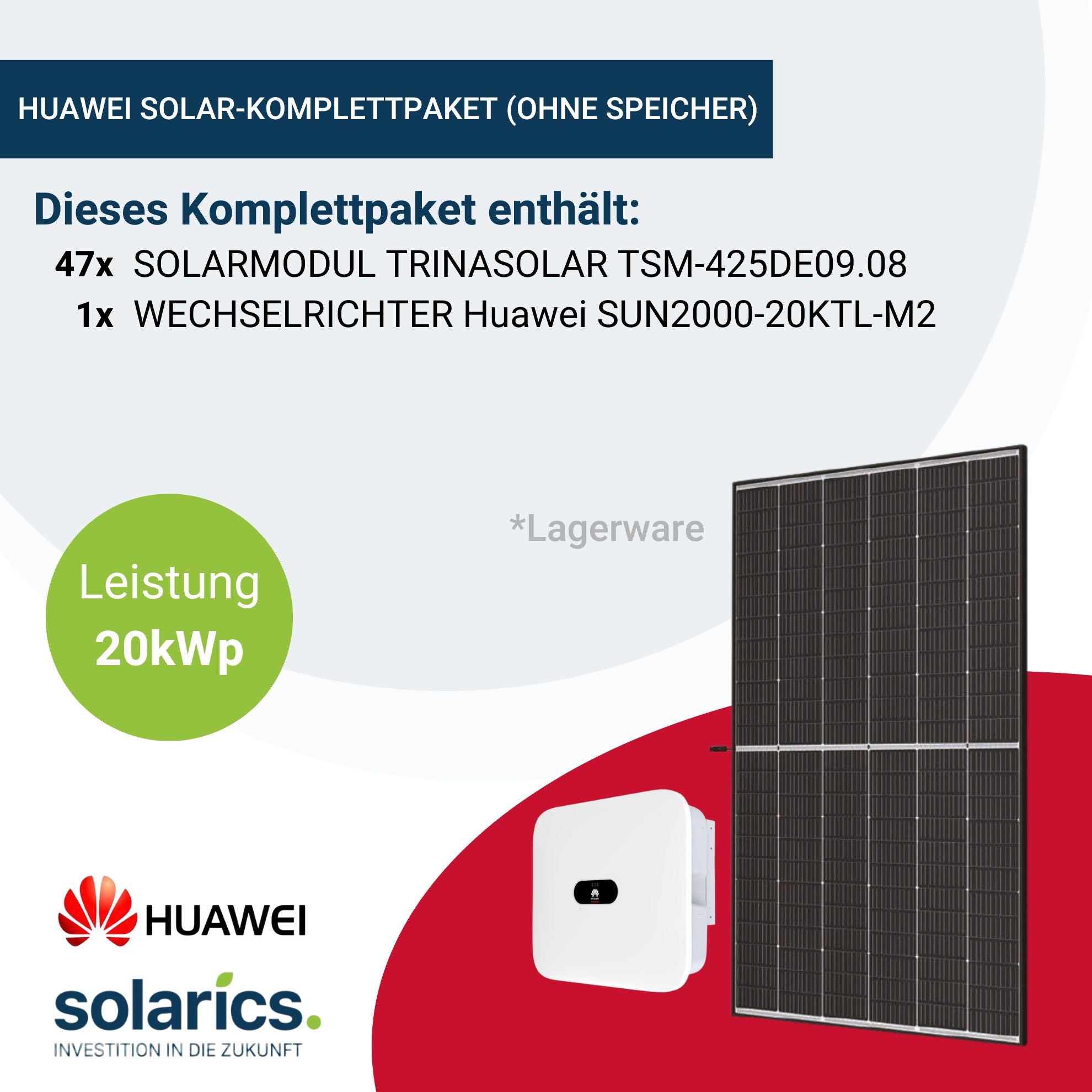 20kWp Huawei Solar-Komplettpaket (ohne Speicher)