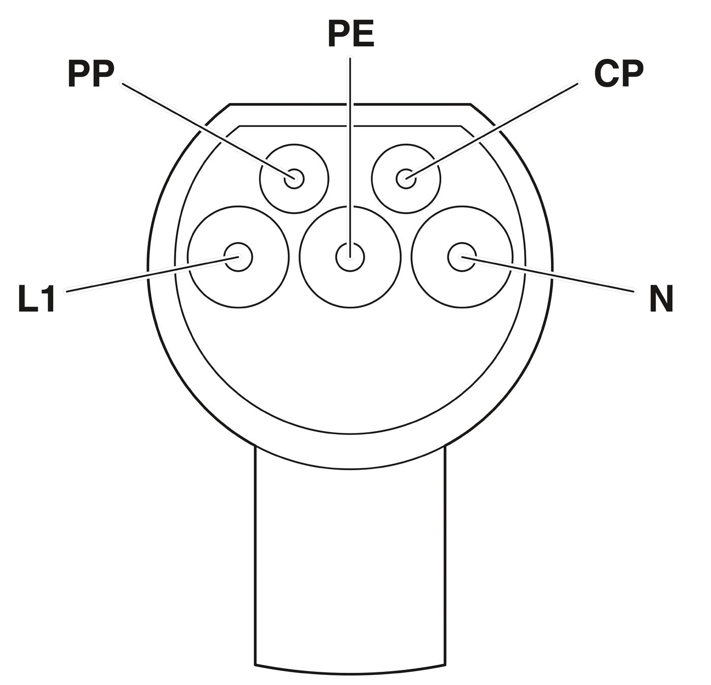 Phoenix Contact Ladekabel EV-T2G3PC-1AC32A-10,0M6,0ESBK0