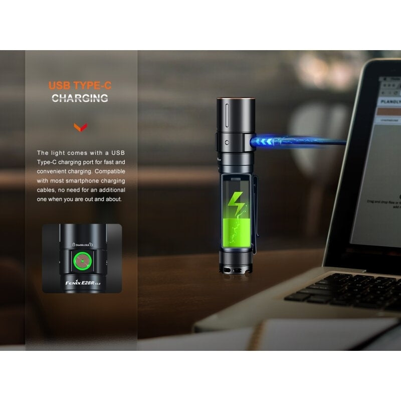 Fenix E28R V2.0 LED Taschenlampe 1700 Lumen mit USB-C
