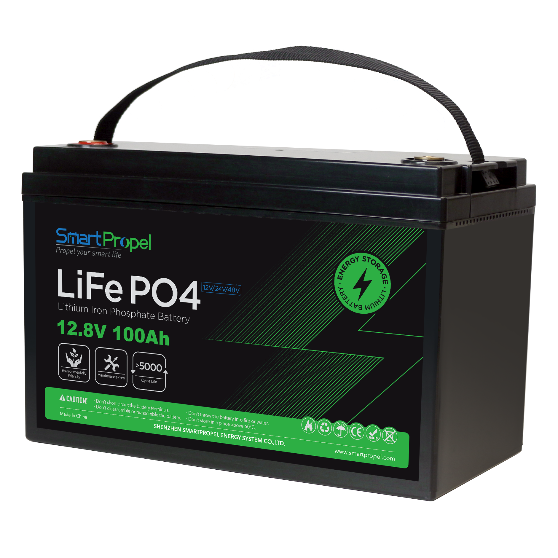 SmartPropel - Speicher - 12V 50/100/150Ah LiFePo4 Battery Series 12,8V 150Ah - Art. 34700