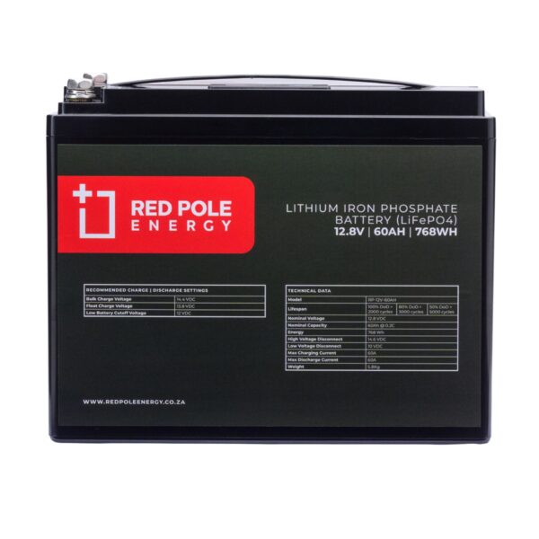 Red Pole Energy - Speicher - 12V 60Ah 720Wh Lithium Battery RP-12V-60AH - Art. 38545