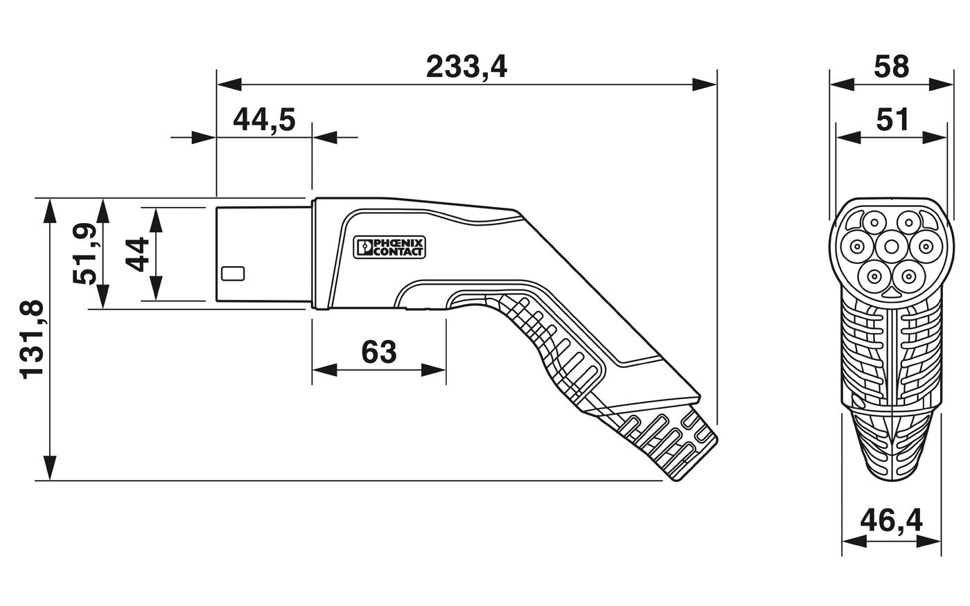 Phoenix Contact  Ladekabel EV-T2G3PC-3AC32A-4,0M6,0ESBK01