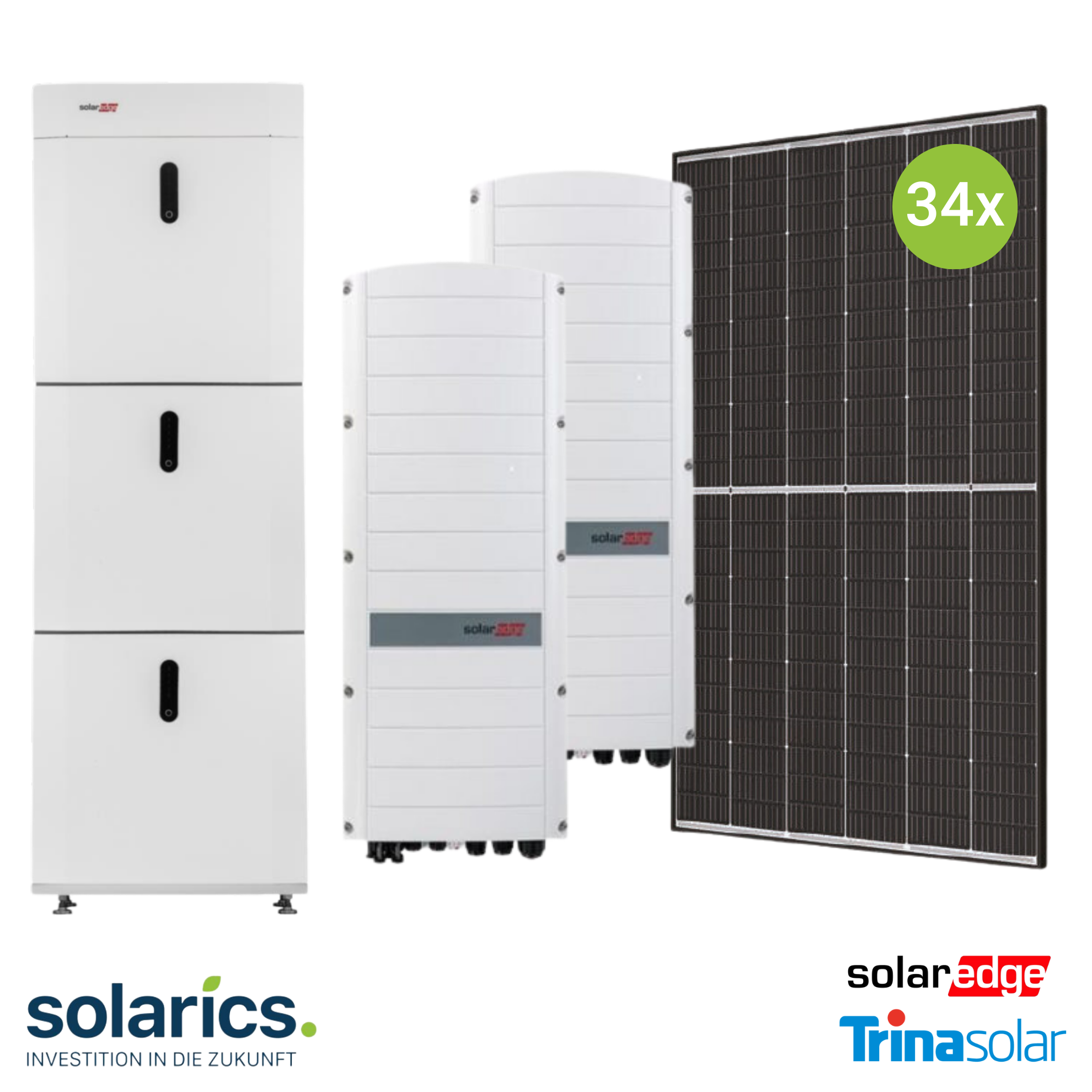 15kWp SolarEdge Solar-Komplettpaket mit Speicher