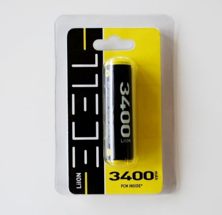 ECELL Li-Ion 18650-3400 mAh Akku inkl. PCB (Panasonic Inside)