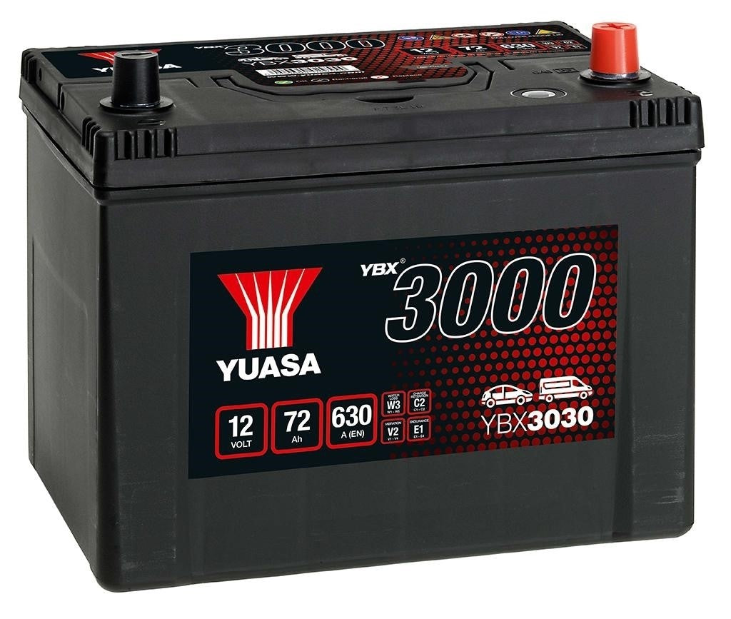 Yuasa Autobatterie YBX3030 12V 72Ah 630A (YBX3000 Serie)