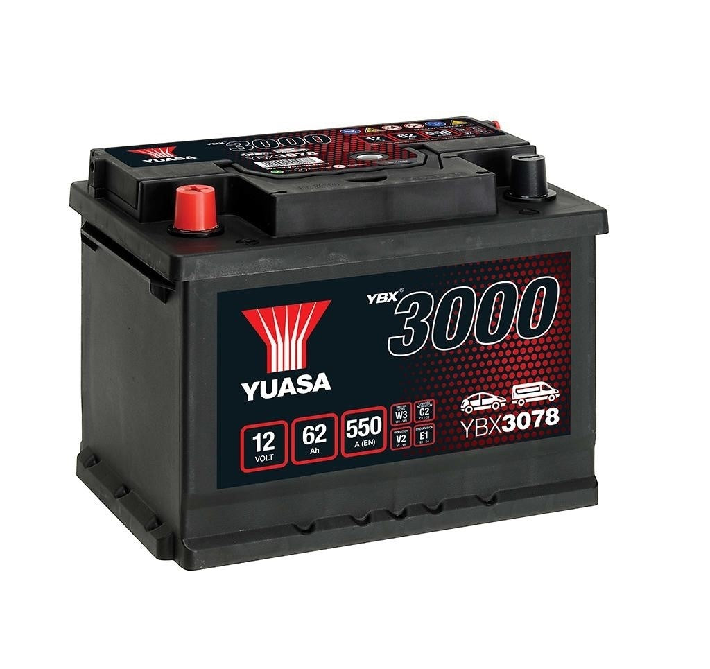 Yuasa Autobatterie YBX3078 12V 62Ah 550A (YBX3000 Serie)