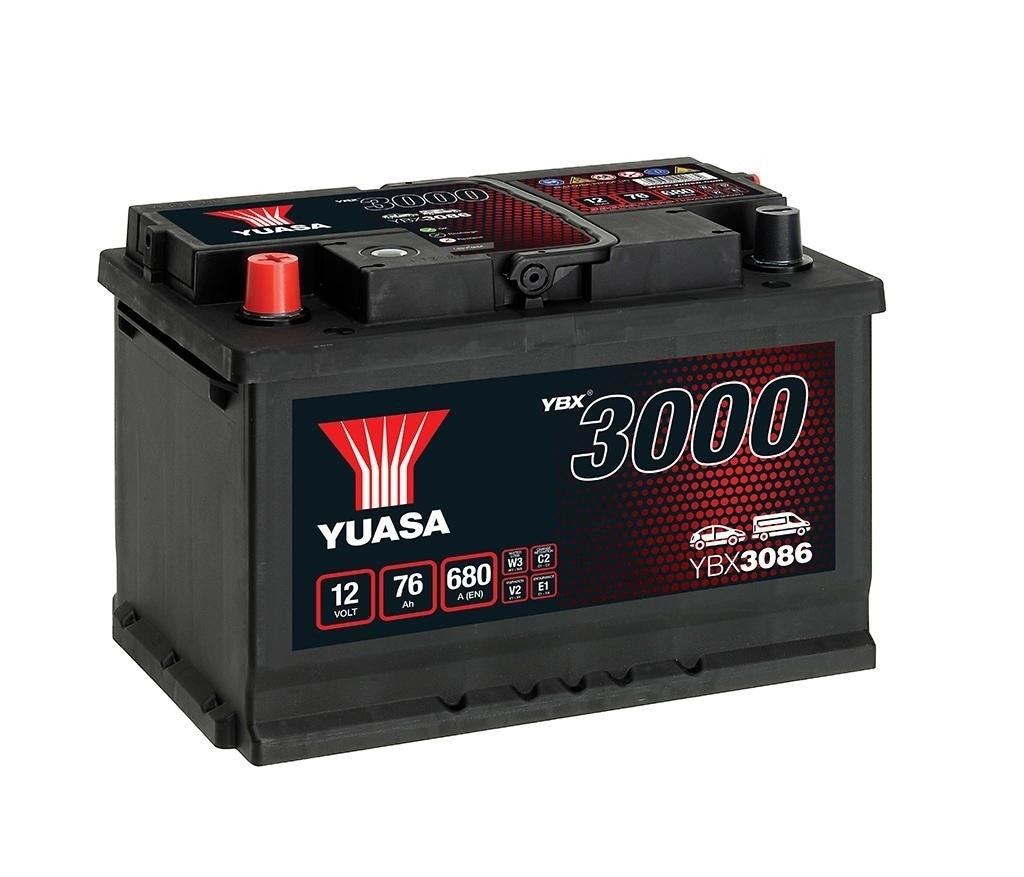 Yuasa Autobatterie YBX3086 12V 76Ah 680A (YBX3000 Serie)