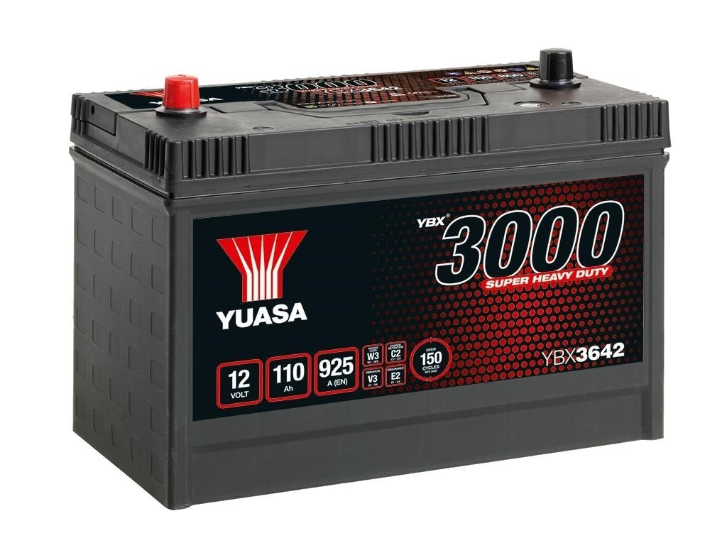Yuasa Nutzfahrzeugbatterie YBX3642 12V 110Ah 925A (YBX3000 SHD Serie)