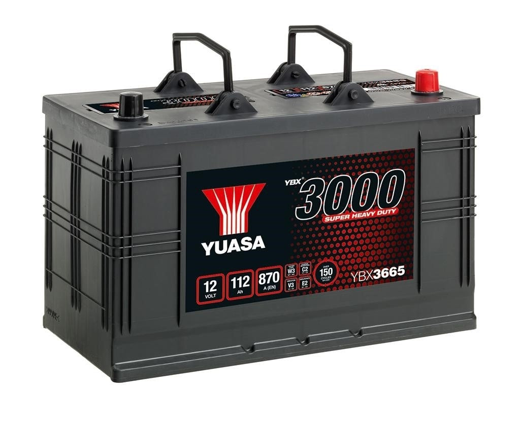 Yuasa Nutzfahrzeugbatterie YBX3665 12V 112Ah 870A (YBX3000 SHD Serie)
