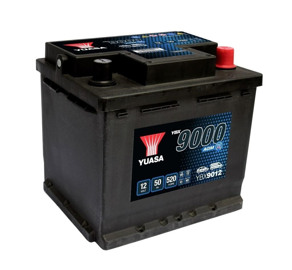 Yuasa AGM Start-Stop Batterie YBX9012 12V 50Ah 520A (YBX9000 Serie)