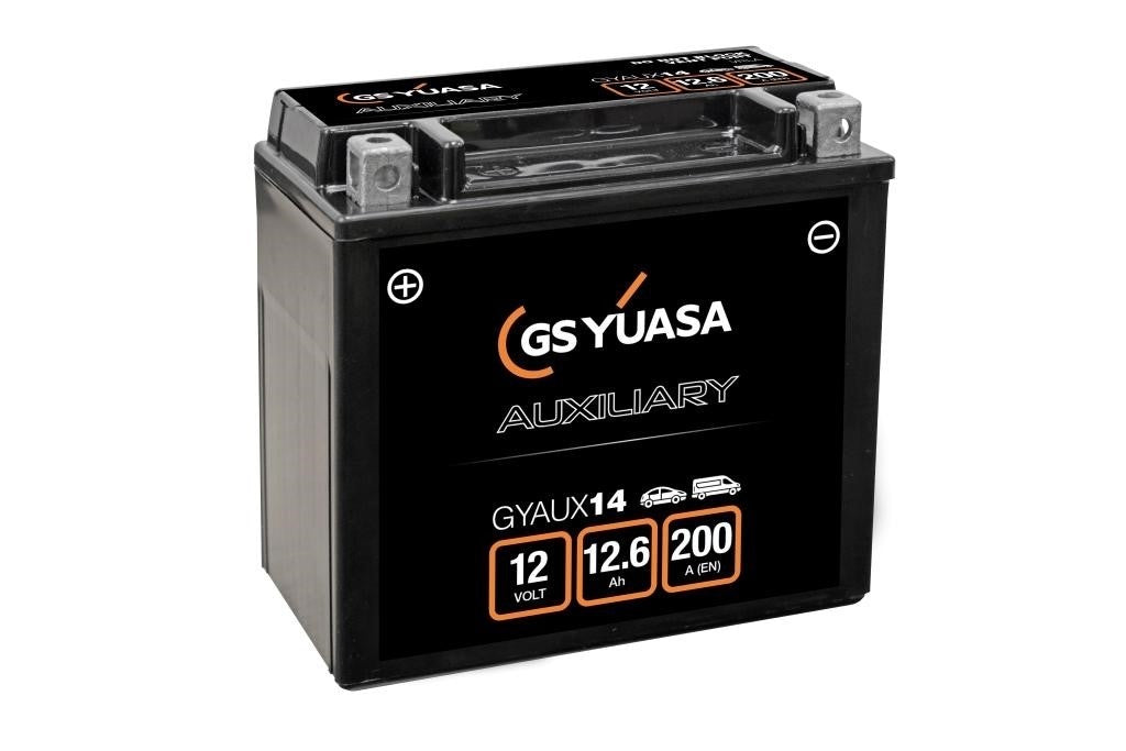 Yuasa Automotive Auxiliary Batterie GY-AUX14 / YTX14-BS 12V 12Ah 200A (AGM St