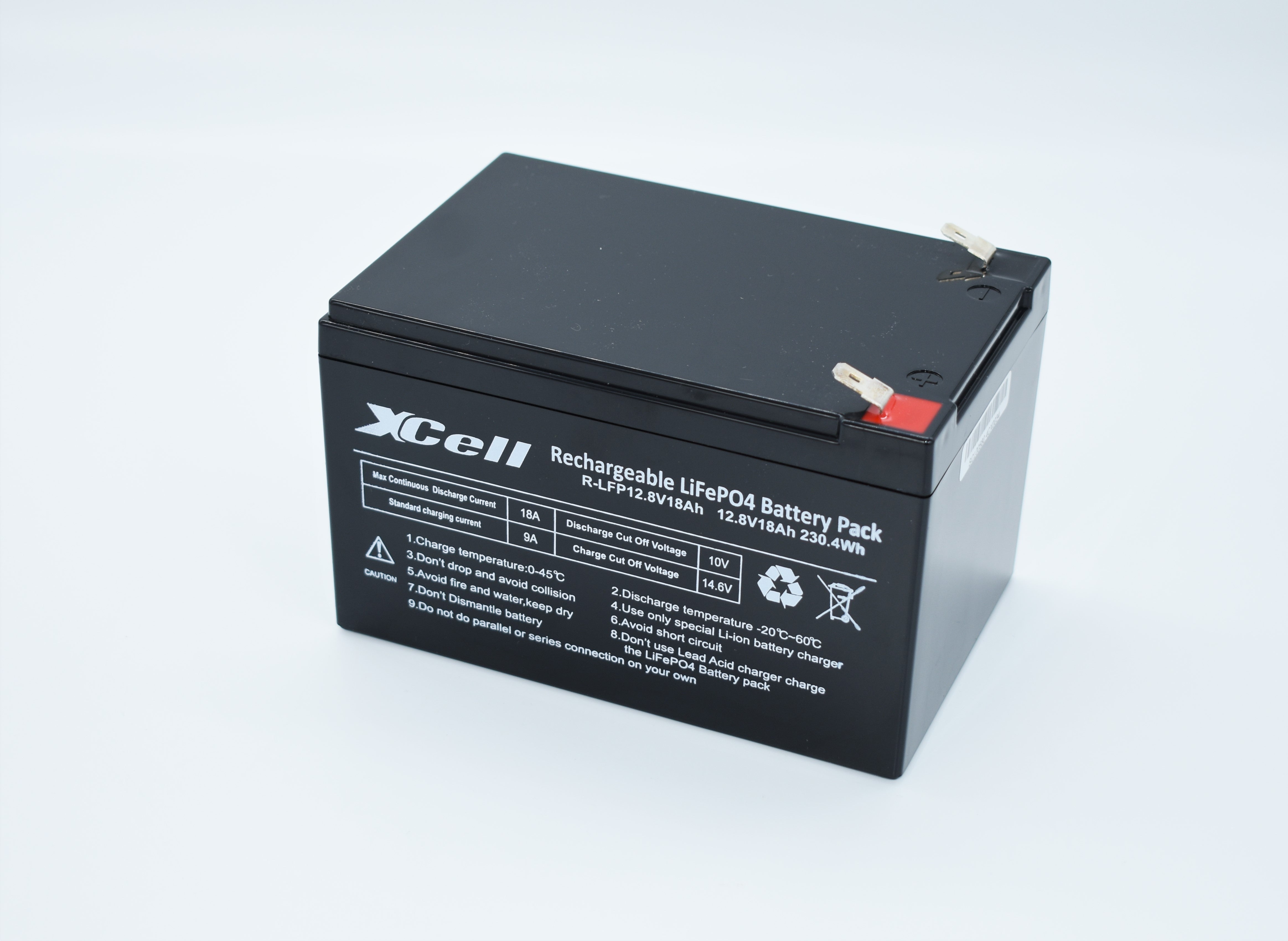 XCELL XCELFP1212L LiFePO4 Akku mit 12,8 V und 12 Ah