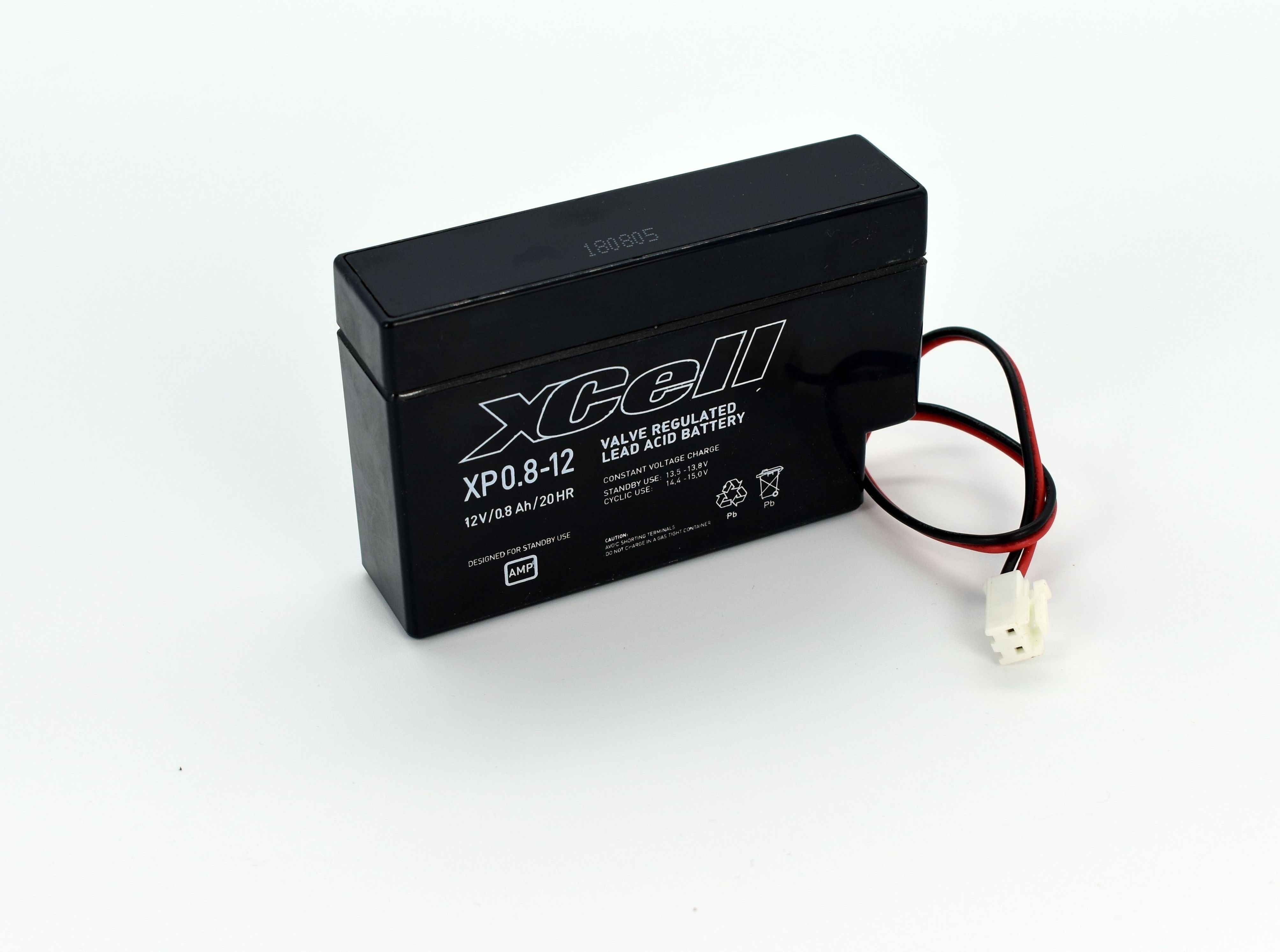 XCELL XP0.812JST Bleiakku mit JST-Stecker - 12 V und 0,8 Ah