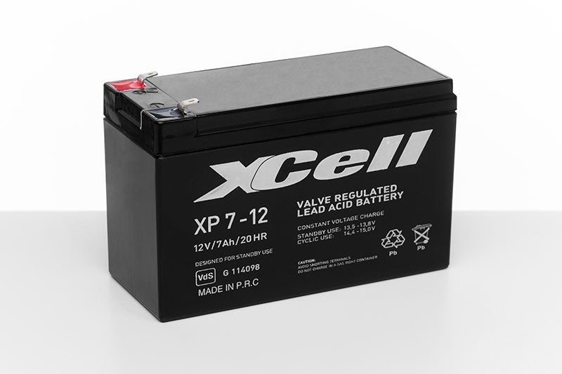XCELL XP7-12 AGM Industriebatterie - 12 V und 7,0 Ah