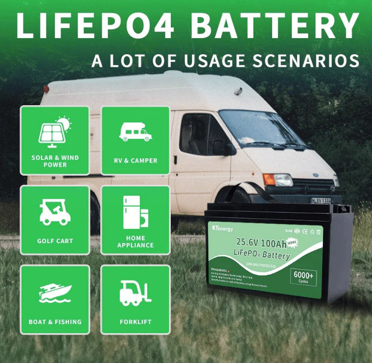 Kaitian Energy Storage (Shenzhen) Technology Co., Ltd. (KTenergy) - Speicher - 25.6V 100/150/200Ah Deep Cycle Lithium Ion Battery KTLAF24100 - Art. 32773