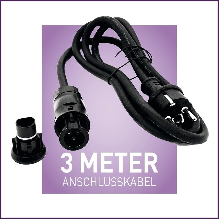 Betteri auf Schuko Anschlusskabel (3 m) – BETTTERI3M inkl. AK5S-2 Stecker (IP65)
