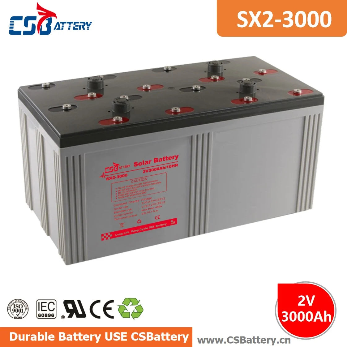CSBattery Energy Co., Ltd - Speicher - 2V Solar Battery SX2-2000 - Art. 18840