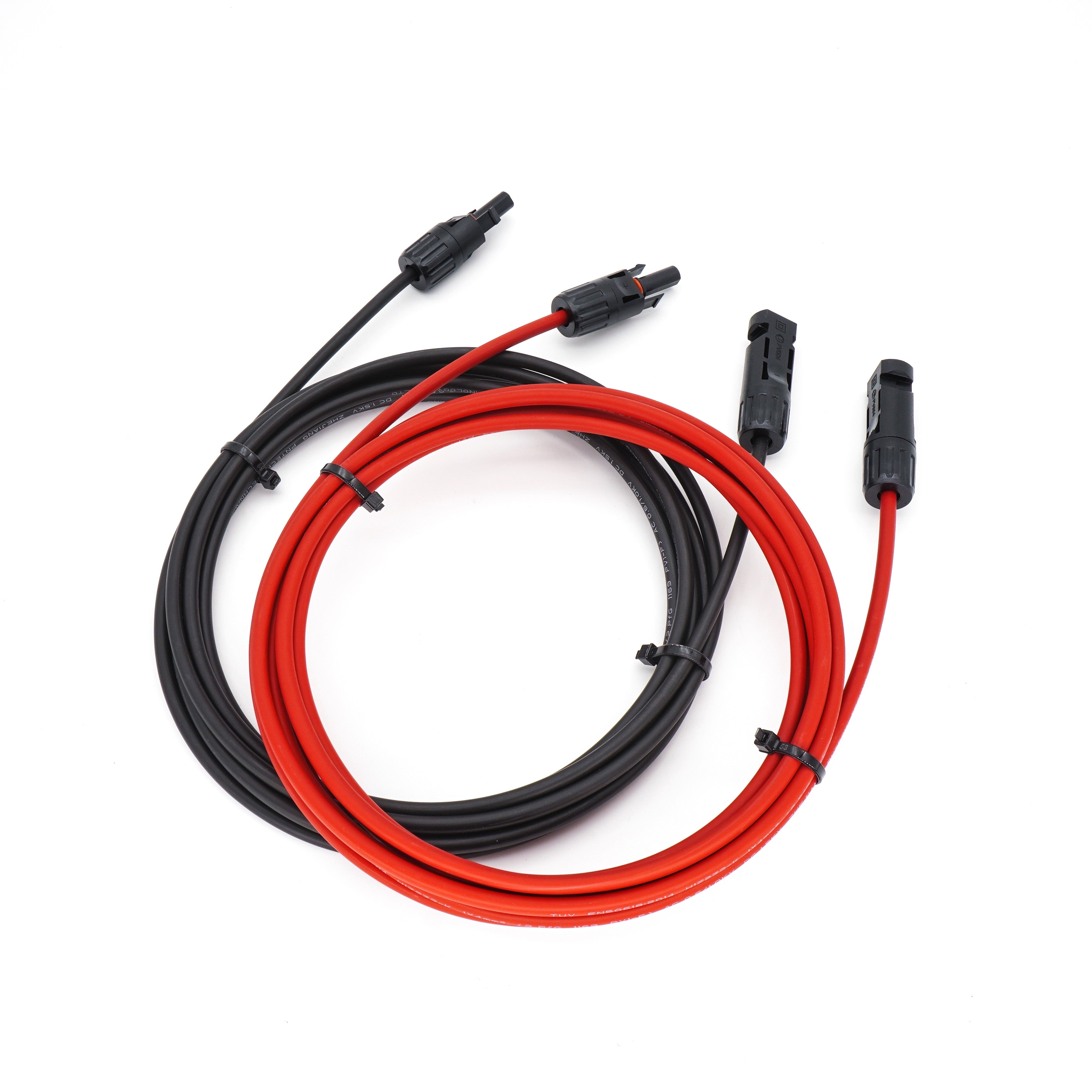 Solar-Verlängerungskabel 1m 4mm² - Rot/Schwarz für Solaranlagen (Set)