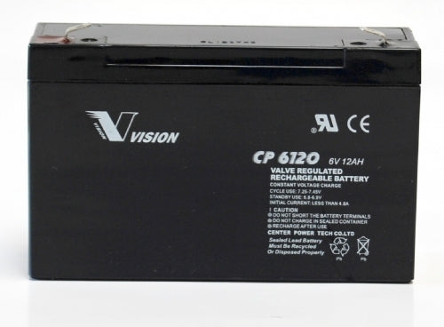 Vision Bleiakku CP6120F2 Faston 6,3mm 6 V 12 Ah
