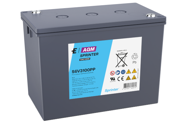 Exide Sprinter S6V3100PP Bleiakku mit 6 V und 195 Ah
