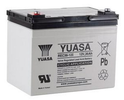 Yuasa REC36-12 Cyclic Batterie mit 12 V und 36 Ah
