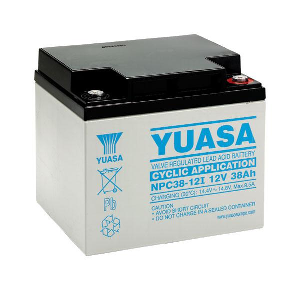 Yuasa Bleiakku mit 12V und 38Ah - NPC38-12I