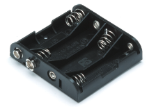 TAKACHI Batteriehalter für 4x AA (Mignon) mit Snap-Anschluss (6V Kompakt-Halter)