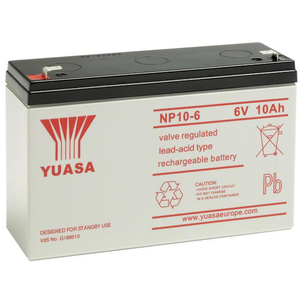 Yuasa Bleiakku mit 6V und 10Ah - NP10-6 VDS