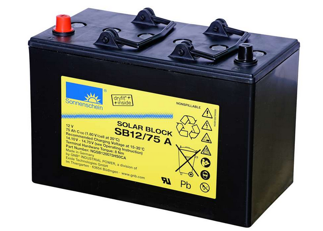 Sonnenschein SOLAR BLOCK SB12/75 A Blei-Gel-Akku 12V 75Ah