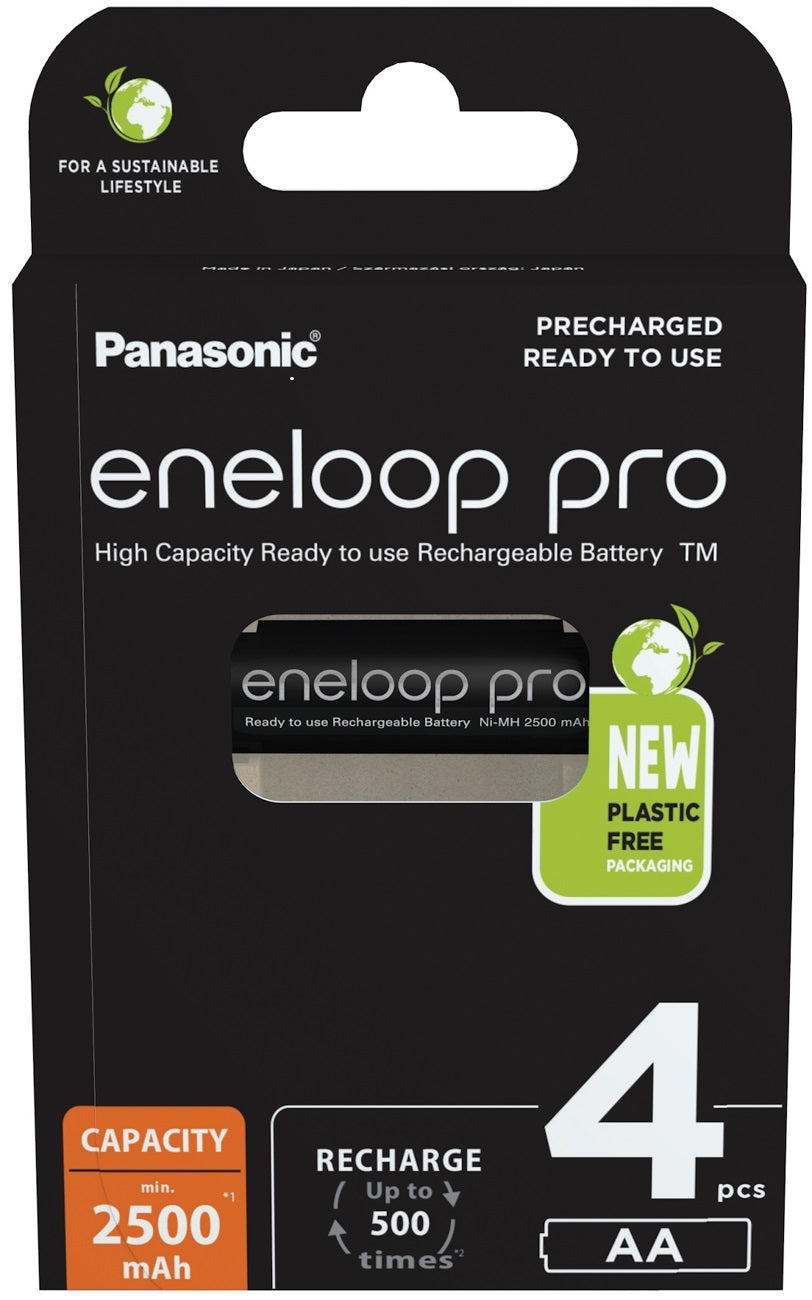 Panasonic Eneloop Pro AAA NiMH Akku BK-4HCDE 1,2V 930mAh (4er-Kartonblister)