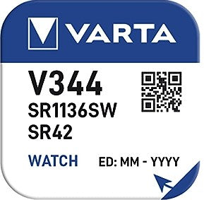 Varta Silberoxid Uhrenbatterie V344 / SR1136SW 1,55 V