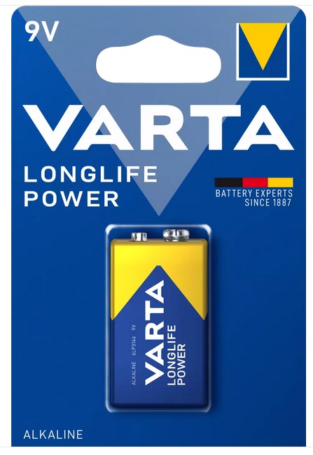 Varta Longlife Power Alkaline Batterie 4922 / 6LR61 9V (Einzelblister)