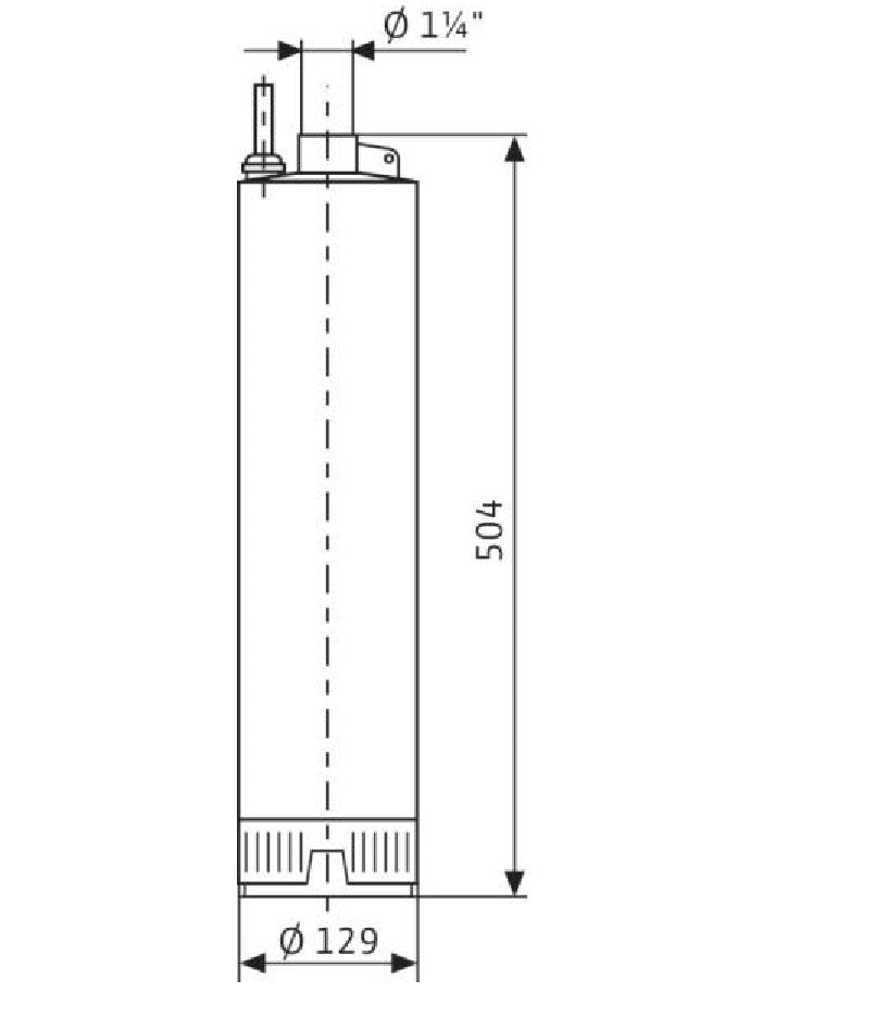 WILO Unterwassermotorpumpe Sub-TWI 5 305,Rp11/4,1ph,0.75kW