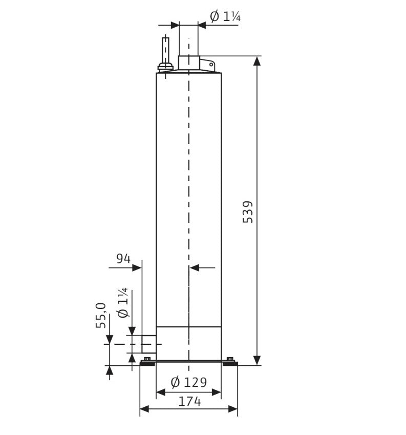 WILO Unterwassermotorpumpe Sub-TWI 5-SE 304 FS (1~230 V, 50 Hz) Art. 4144961