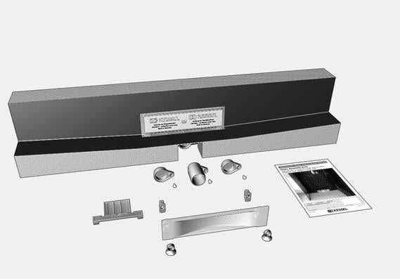 KESSEL Einbauboard 900 mit Wandablauf Scada Grundkörper LED RGB und Ablaufblende (Wave)