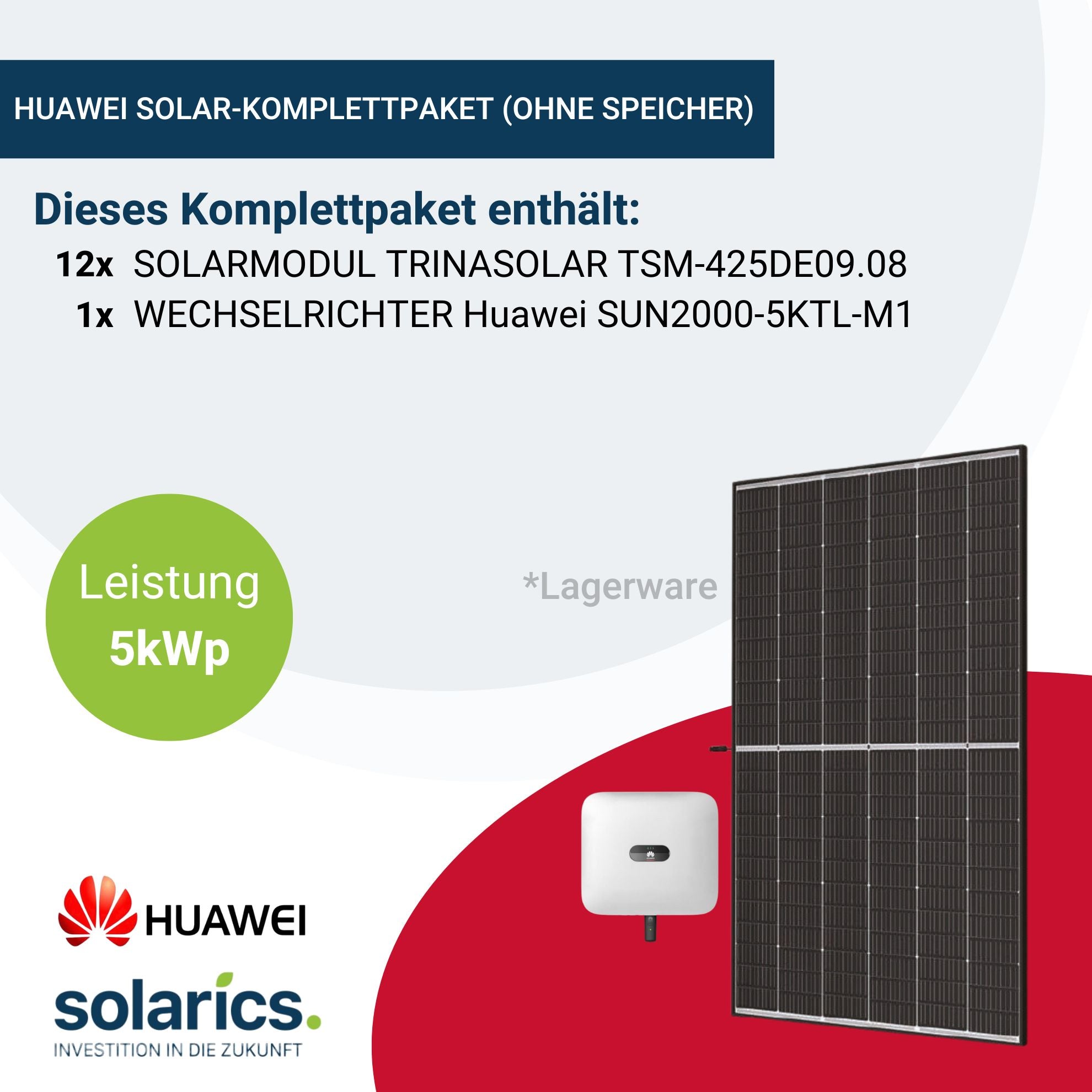 5,1 kWp HUAWEI Solar-Komplettanlage (ohne Speicher)