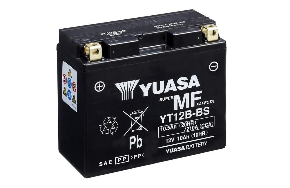 Yuasa Motorradbatterie YT12B-BS 12V 10Ah (AGM Wartungsfrei)