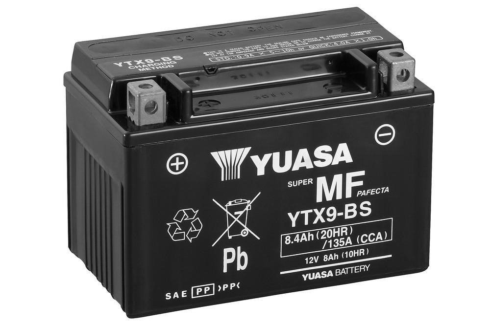 Yuasa Motorradbatterie YTX9-WC / YTX9-BS 12V 8Ah (8,4Ah) (AGM Wartungsfrei)