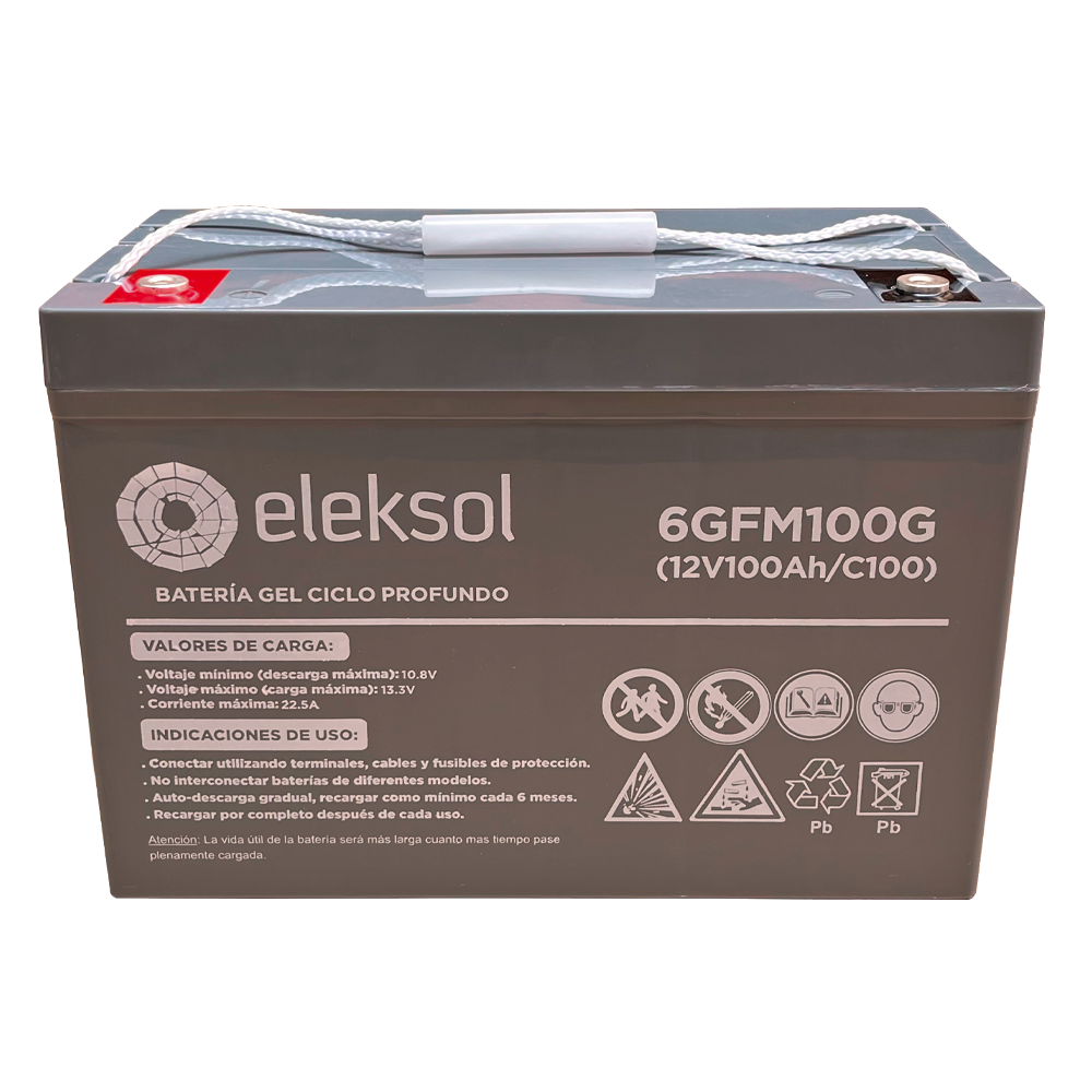 Eleksol Batería de GEL Eleksol 12.8V 100Ah