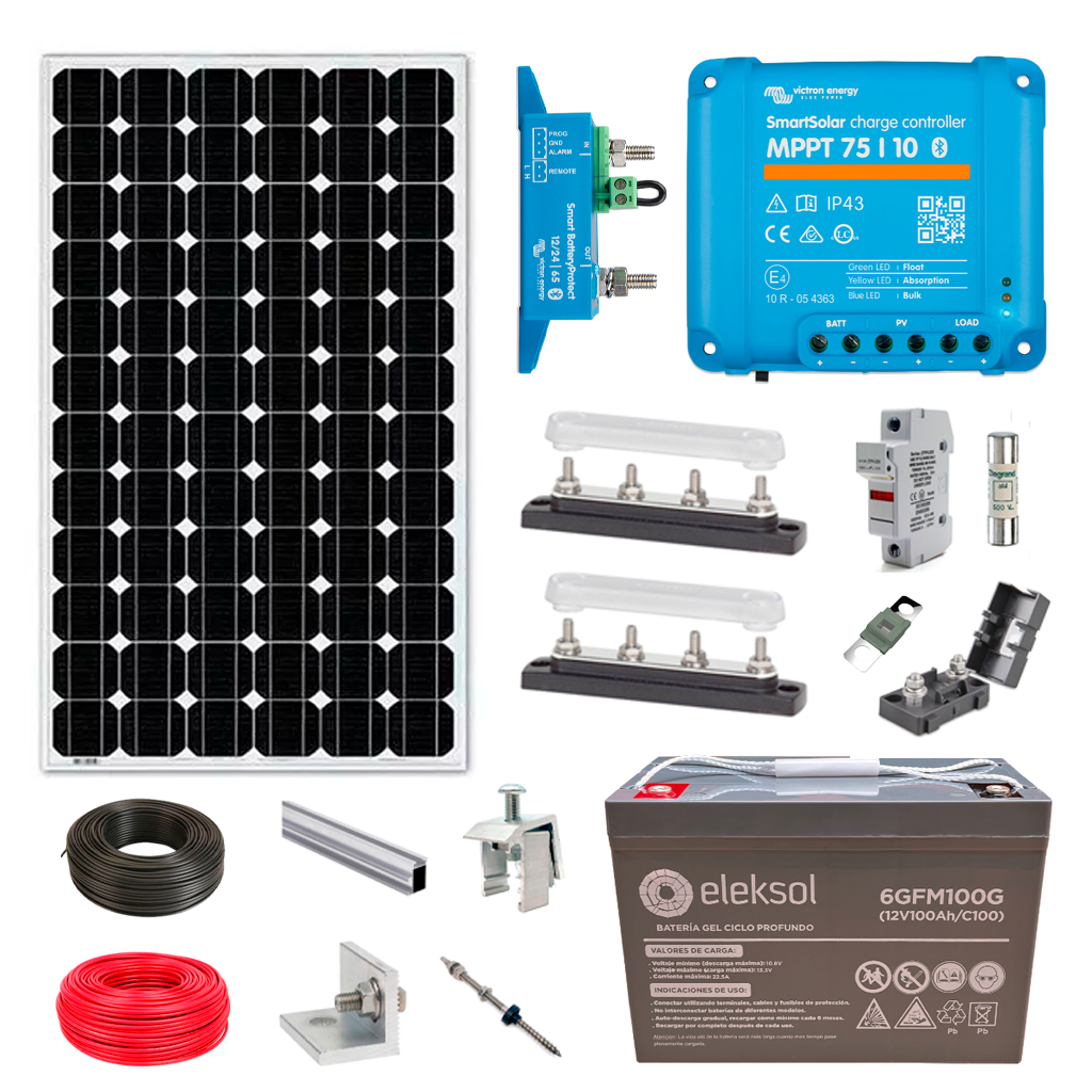 Eleksol KIT Energía Solar Aislado 12V 130Wh